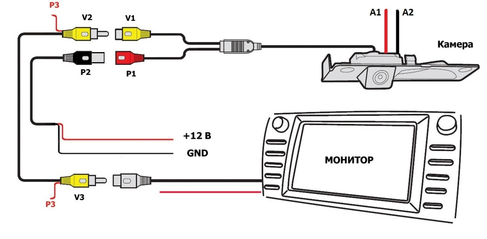 Подключение видеорегистратора к андроид магнитоле через usb Установка камеры заднего вида - Toyota Corolla (140/150), 1,6 л, 2007 года аксес