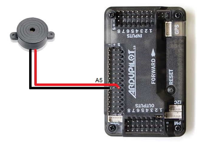 Подключение внешних устройств relay к apm 2.8 Buzzer_ConnectionDiagram Visser I/O