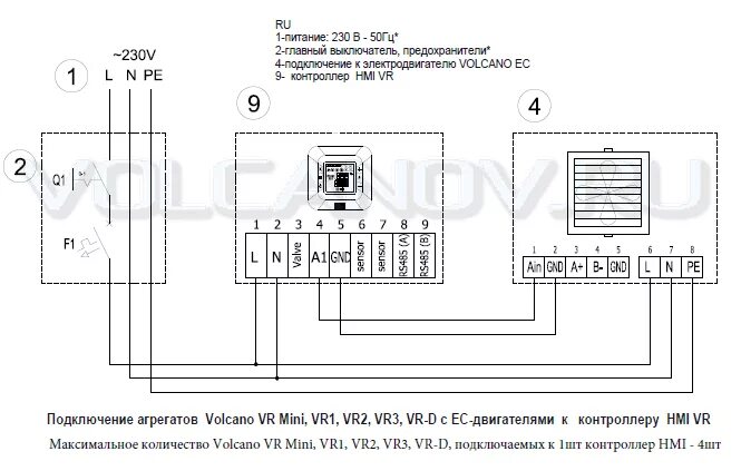 Подключение volcano vr 4 HMI VR 0-10, для Volcano ec - Цена