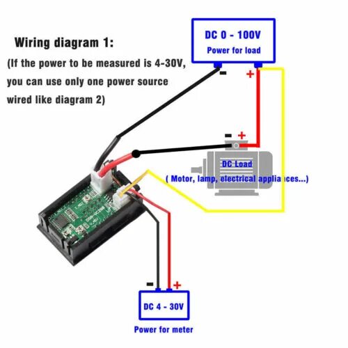 Подключение вольтамперметра из китая в блок Digital LED 100V Voltmeter, 10A Ammeter, Panel mount volt amp , meter eBay