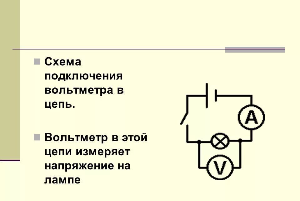 Подключение вольтметра в электрическую цепь Устройство вольтметра: прибора для измерения постоянного и переменного тока