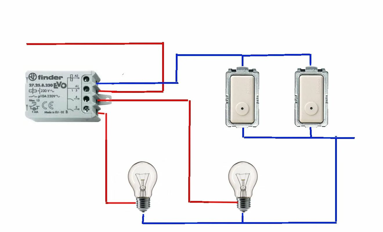 Подключение выключателей через реле Выключатель реле фото - DelaDom.ru