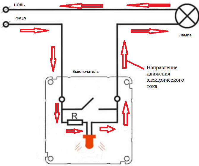 Подключение выключателя без нулевого провода Подключение и устранение возможных проблем при использовании выключателя с подсв