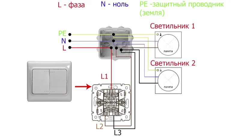 Подключение выключателя без нулевого провода Выключатель где фаза