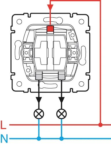 Подключение выключателя blanca Как подключить двойной выключатель: устройство выключателя, чертеж и материалы