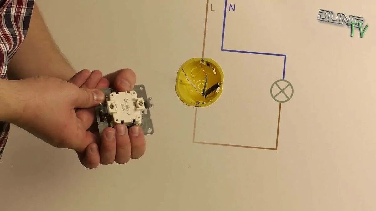 Подключение выключателя jung Почему замыкает выключатель света после монтажа проводки в новостройке?