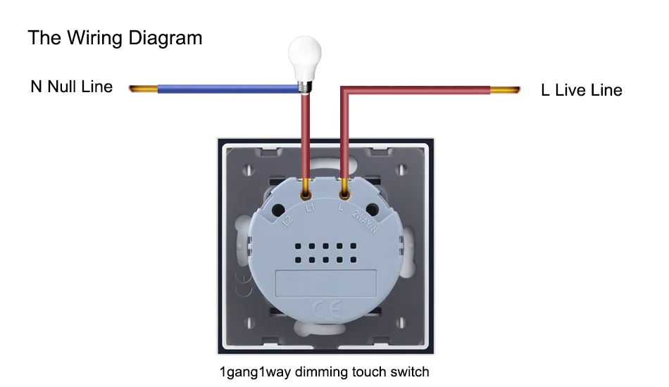 Подключение выключателя touch switch WELAIK ЕС стандарт диммер настенный сенсорный выключатель 80*80 мм один FireWire