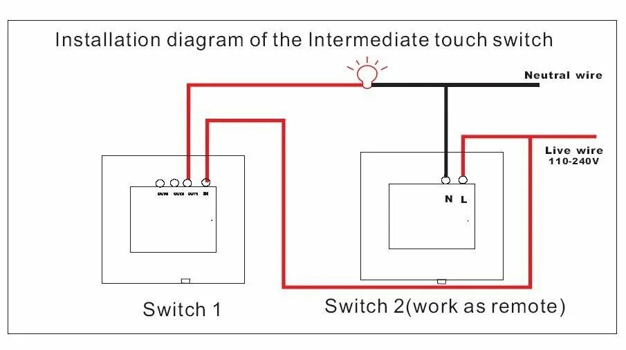 Подключение выключателя touch switch Купить двойной выключатель, 2 банды 2 пути сенсорный выключатель с led индикатор