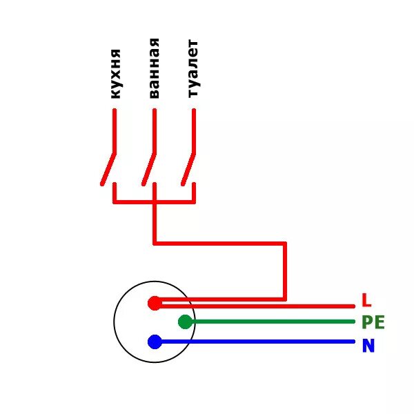 Подключение выключателя туалет ванна Ответы Mail.ru: Господа электрики, подскажите как соединить блок с розеткой и тр