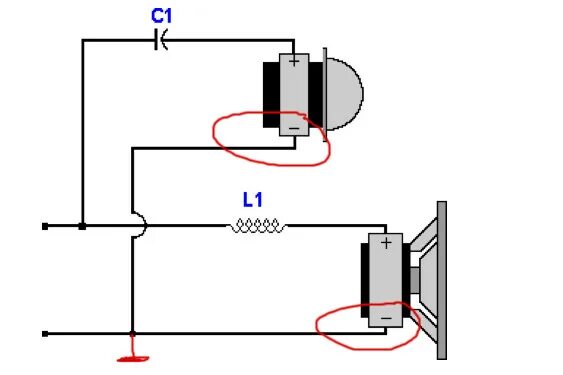 Подключение высокочастотных динамиков через конденсатор схема подключения Акустика SVEN BF-11. Последняя доработка. Полярность подключения твитера.