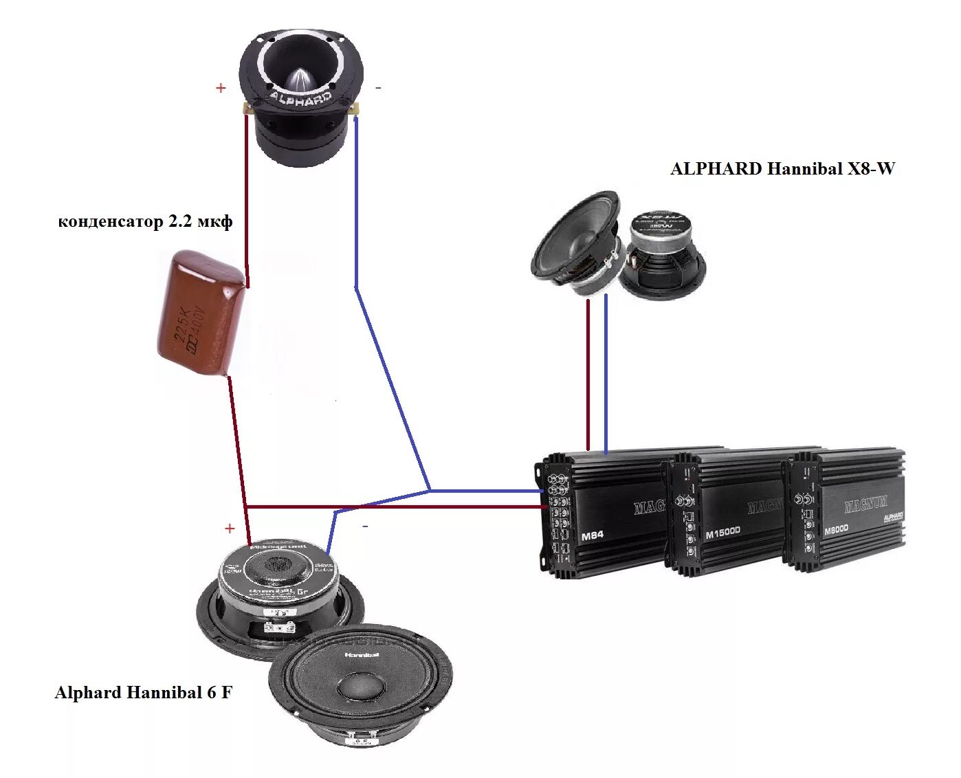 Подключение высокочастотных динамиков через конденсатор схема подключения Фронт Alphard готов - Lada Приора седан, 1,6 л, 2010 года автозвук DRIVE2