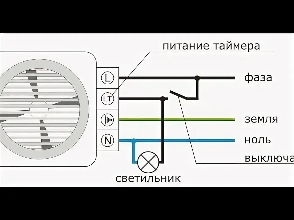 Подключение вытяжки в ванной к свету Электрика для начинающих 14 . Как подключить трехпроводный вентилятор вытяжки к 