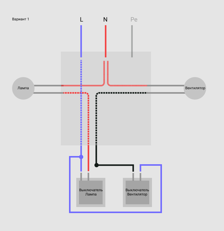 Подключение вытяжного вентилятора к двум выключателям Как правильно подключить вентилятор в туалете? - Хабр Q&A