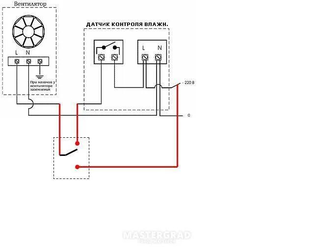 Подключение вытяжного вентилятора с датчиком влажности Как подключить вентилятор с датчиком влажности: схемы и правила монтажа + советы