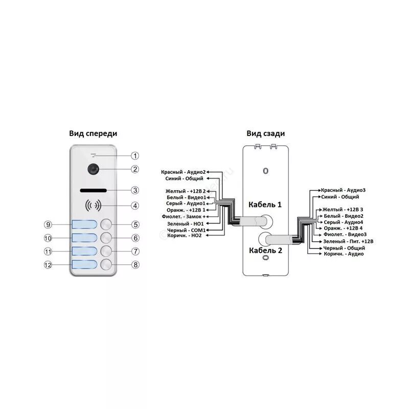 Подключение вызывной панели ipanel 2 hd Tantos iPanel 2 (Metal) 4 абонента