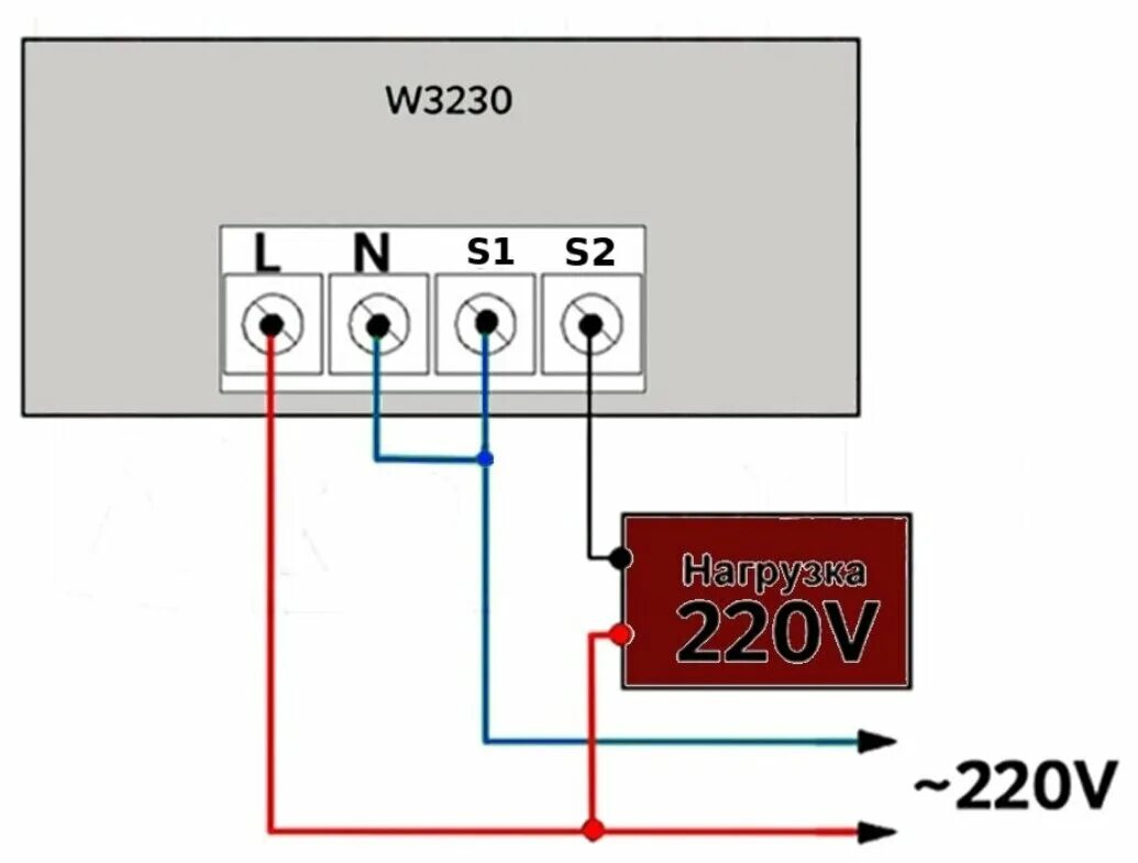 Подключение w3230 к котлу Цифровой Терморегулятор с Выносным Датчиком Температуры NTK10K.220В 1500ВТ. - ку