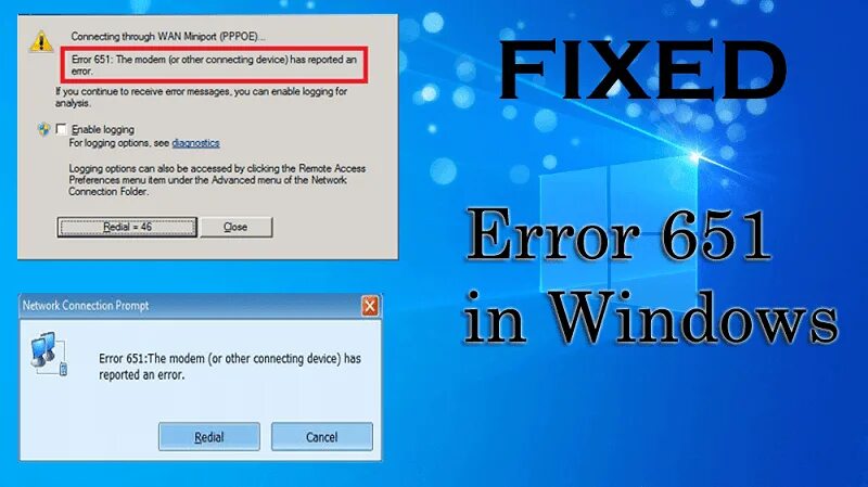 Подключение wan miniport pppoe ошибка 651 Ошибка 651 при подключении к интернету Windows 10: как исправить сбой подключени