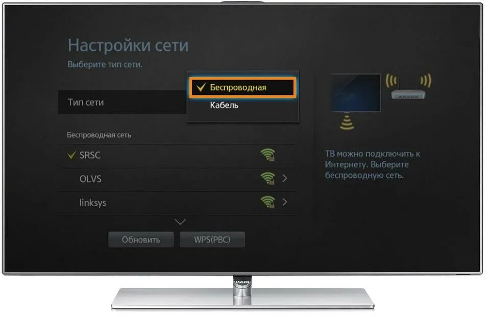 Подключение wi fi к телевизору samsung Как подключить вай фай на телевизоре