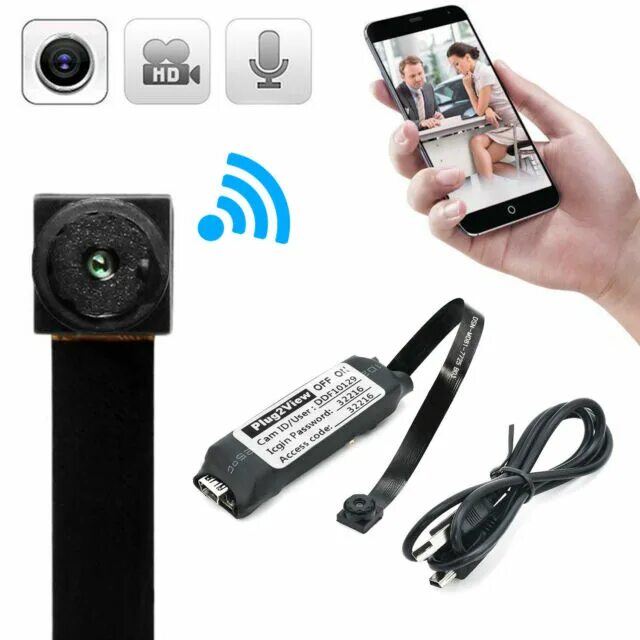 Подключение wi fi мини камеры Mini HD Wireless WiFi IP Spy Camera Hidden DIY Module DV DVR Nanny Micro Cam for