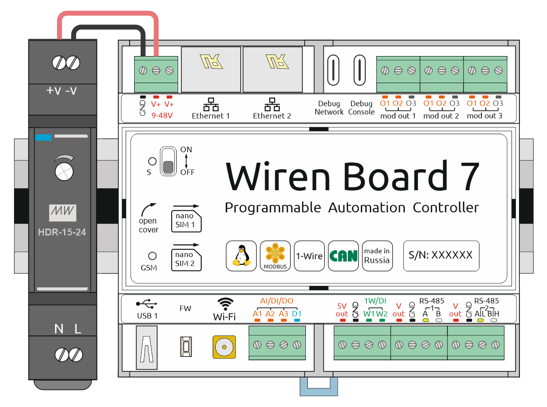 Подключение wiren board к 3 м фазам Файл:WB7.2 + HDR.png - Wiren Board