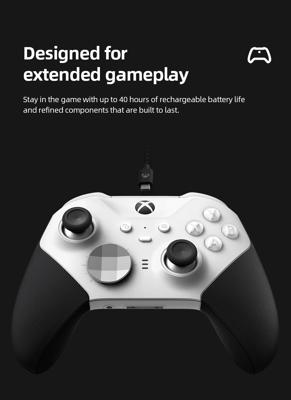 Подключение xbox elite controller 2 к пк Беспроводной контроллер Microsoft Xbox Elite Series 2 Core-белый + полный компле