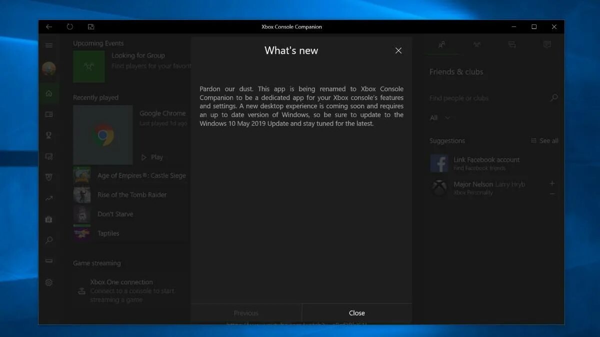 Подключение xbox one windows 10 Windows 10 Xbox App Renamed to Xbox Console Companion Ahead of 'New Desktop Expe