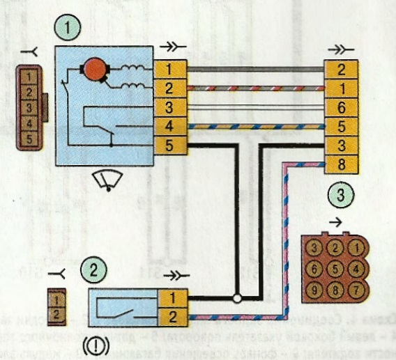 Подключение заднего дворника гранта Схема электрооборудования Ваз - 2190 Лада Гранта