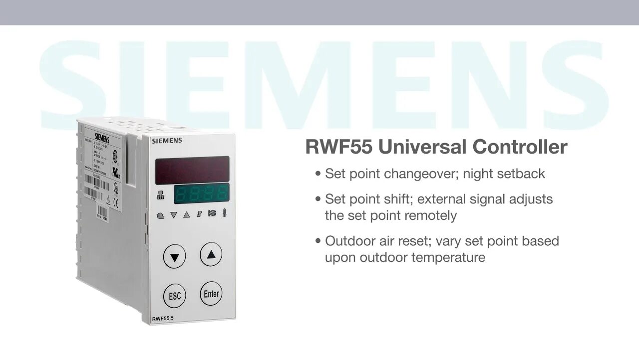 Подключение задней колодки прибора siemens rwf 55.5 RWF5 Temperature Pressure Controllers - YouTube