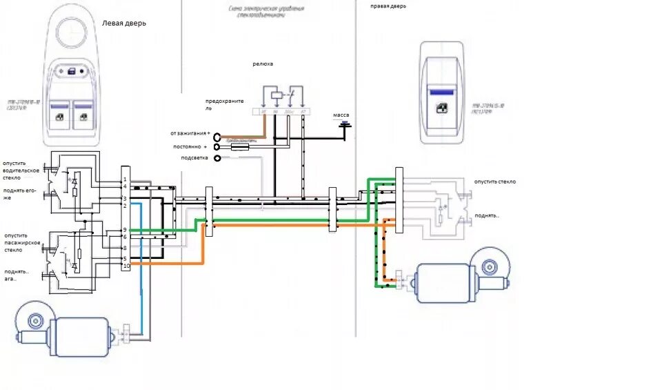Подключение задних эсп Блок стеклоподъемников КАЛИНА на 2108 (обновлено) - Сообщество "ВАЗ: Ремонт и До