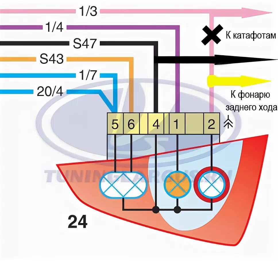 Подключение задних фонарей логан Схема птф лада ларгус фото