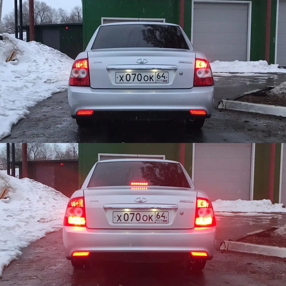 Установка лед катафоты - Lada Приора седан, 1,6 л, 2014 года аксессуары DRIVE2