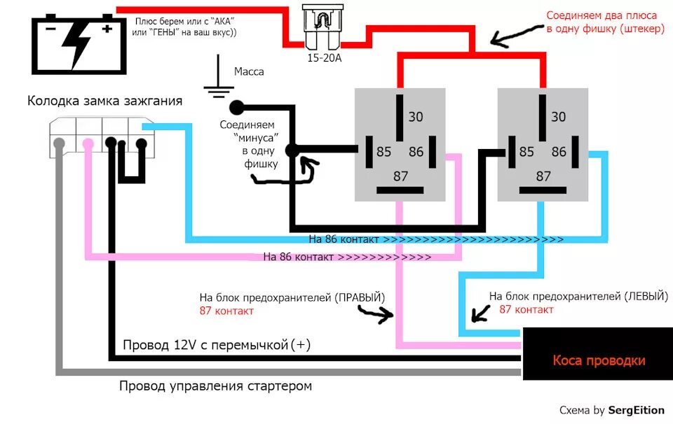 Подключение замка зажигания газель Разгрузка замка зажигания (Волга) - ГАЗ 3110, 2,5 л, 2001 года тюнинг DRIVE2