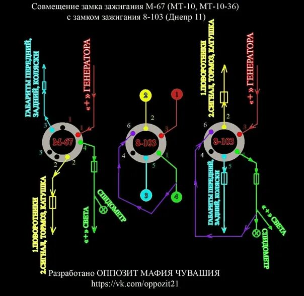 Подключение замка зажигания урал м 67 Адаптация замка зажигания(замена)м67-м67-36 на замок имз 8-103-30 Вадим Сокуренк