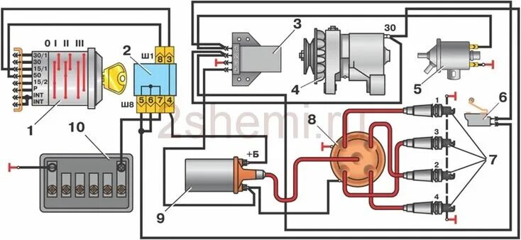 Подключение зажигания ваз 2101 Распиновка, схема подключения и проверка катушки зажигания ВАЗ 2 Схемы Floor pla
