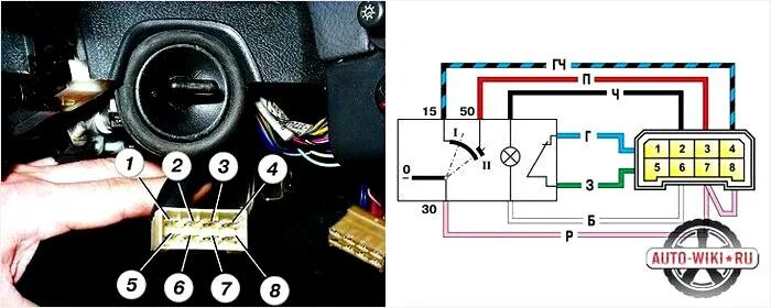 Подключение зажигания ваз 2114 Распиновка замка зажигания ваз