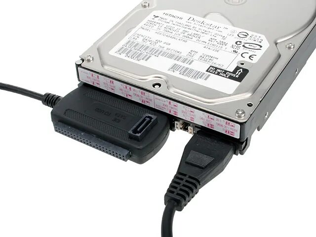 Подключение жесткого диска через переходник USB 2.0 to SATA / IDE Cable (Without Power Adapter)