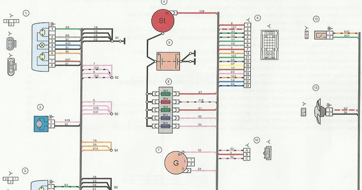 Подключение жгута ваз Схема электрических соединений жгута проводов переднего Лада Гранта 1 (Lada Gran