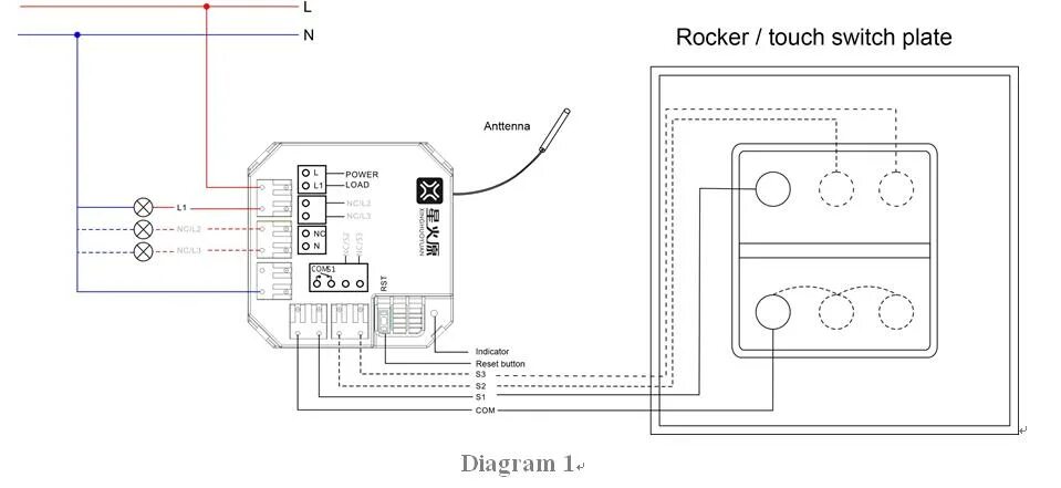 Подключение zigbee реле к выключателю RELAY MODULE - Ruiting Tech 睿 廷 科 技