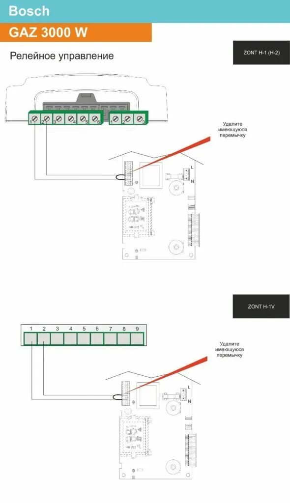 Подключение зонт к котлу Схемы подключения оборудования ZONT к котлам отопления Bosch - microline