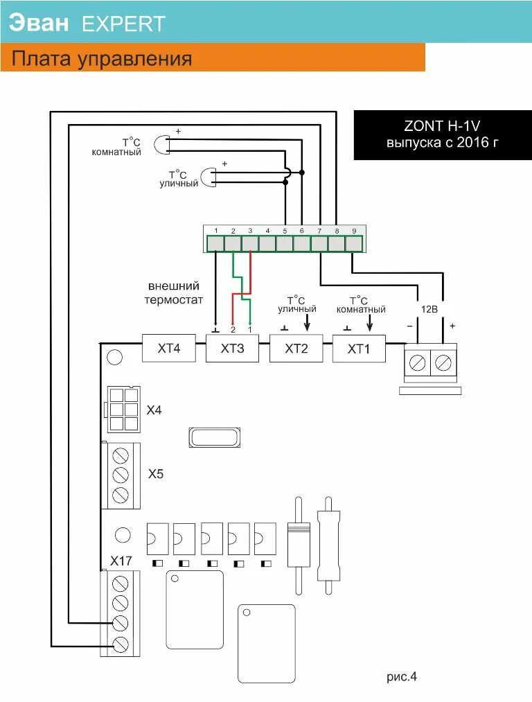 Подключение зонт к котлу evan_expert-n-1v_s_2016 - ensytech.ru - решения для автоматизации