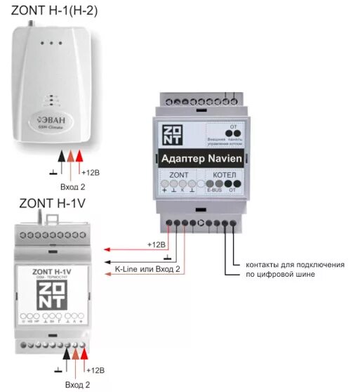 Подключение зонт к котлу эван Адаптер ZONT Navien 728 - от официального дилера ZONT в Москве - купить по низко