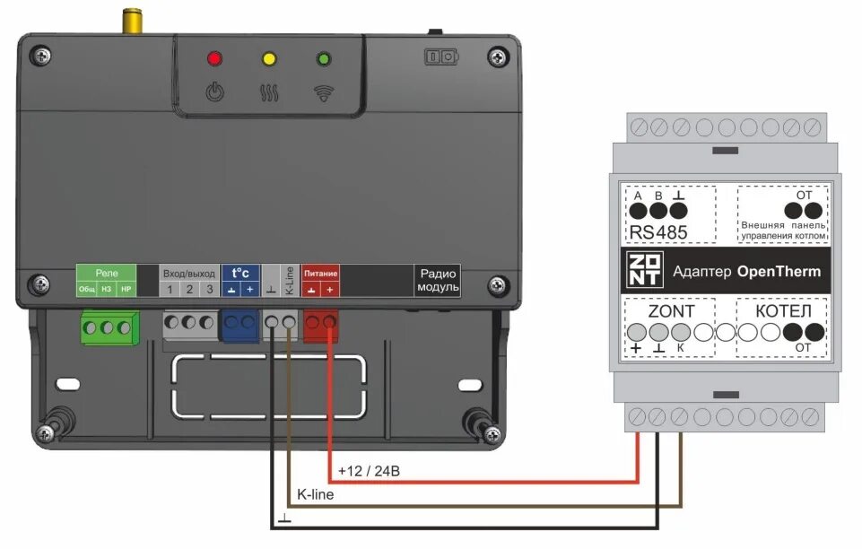 Подключение zont smart 2.0 к котлу Инструкция по эксплуатации Адаптер OpenTherm DIN (724) - Библиотека Микро Лайн