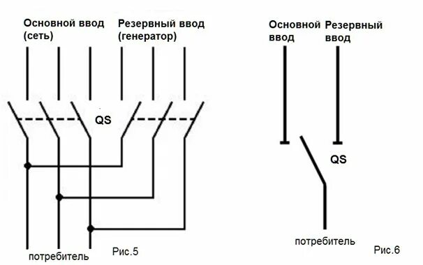 Подключения 3 х фазного рубильника Схема подключения двух перекидных рубильников