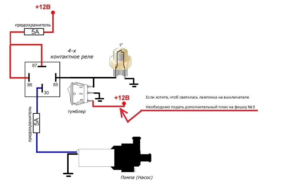 Подключения доп насоса на газель через реле Дополнительная помпа на Ховер Н3 - Great Wall Hover, 2 л, 2011 года аксессуары D