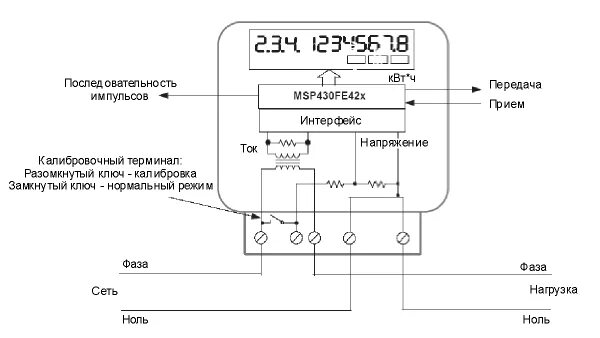 Подключения электронного счетчика Схема электронного счетчика фото - DelaDom.ru