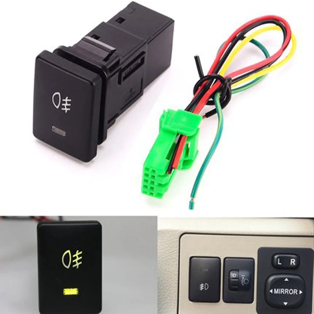 Подключения кнопки противотуманных фар тойота ярис Fog lights switch with cable connector Applicable to Toyota Camry Yaris Highland