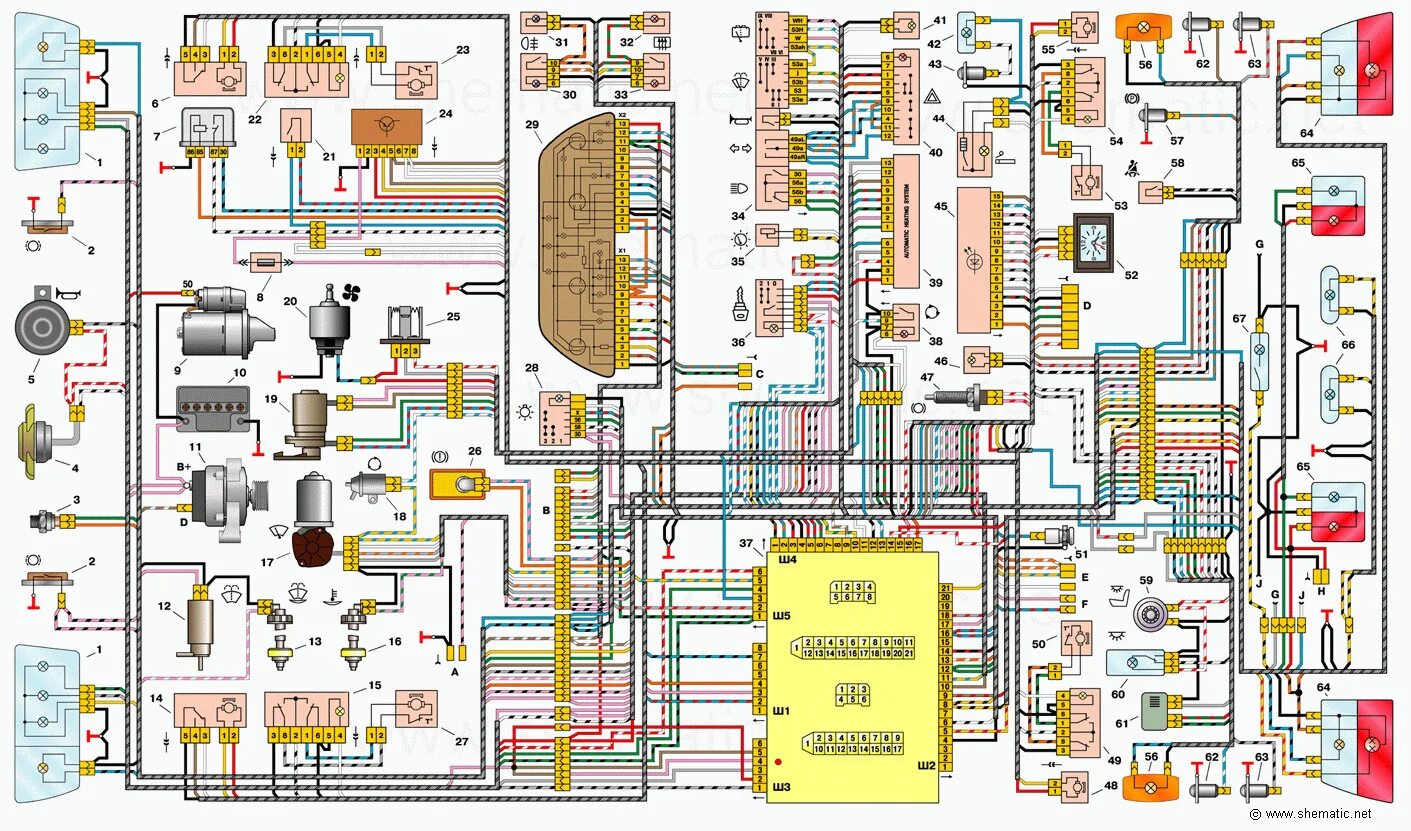 Подключения проводки ваз 2112 Электрическая схема ВАЗ 21102 - Lada 21102, 1,5 л, 2003 года электроника DRIVE2