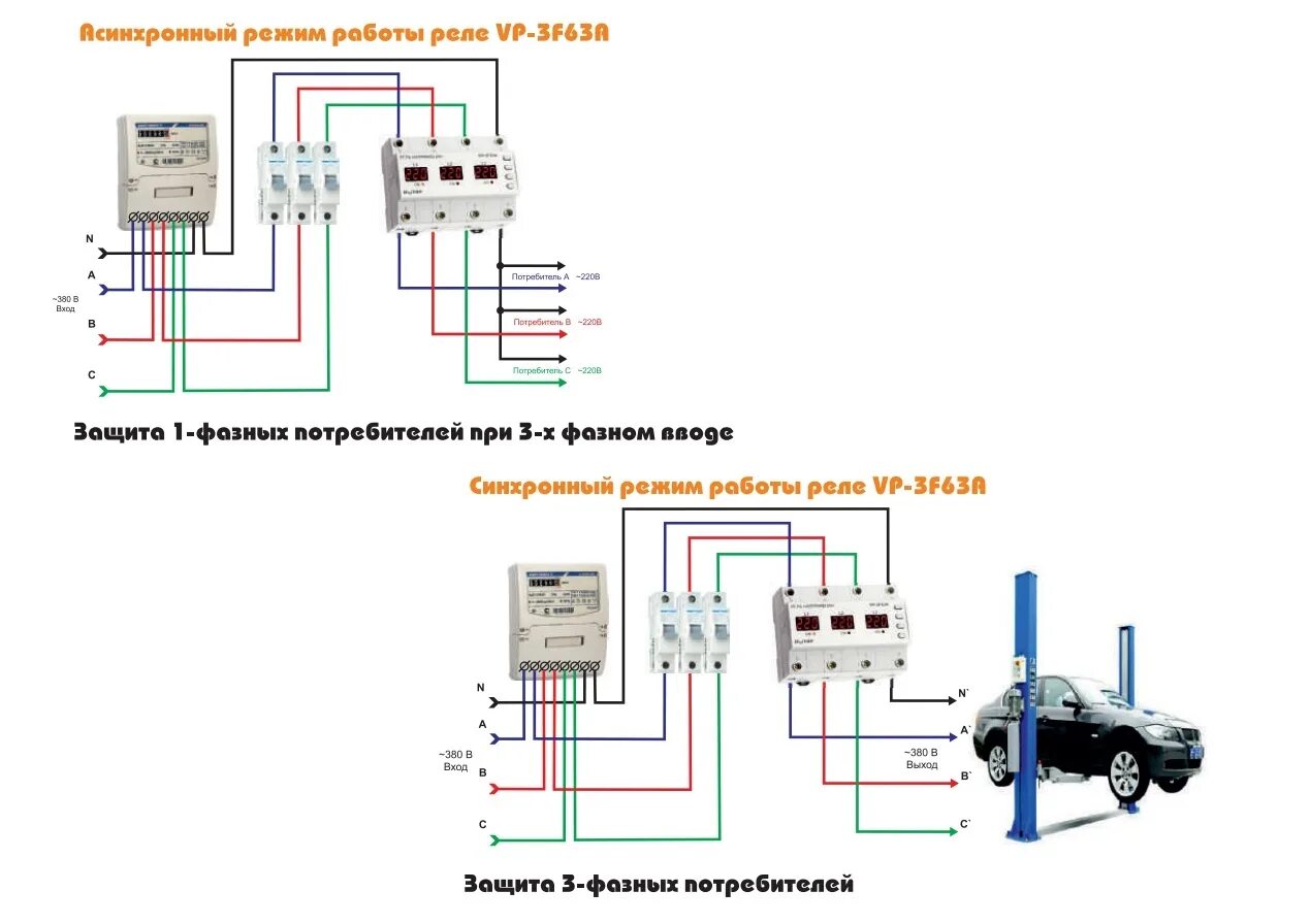 Подключения реле напряжения 3 х фазного 3 фазное напряжение 380