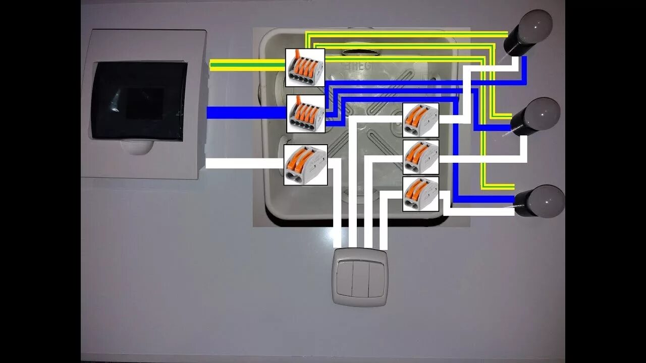 Подключения розетки трехклавишный ✅ Схема подключения трехклавишного выключателя своими руками - YouTube