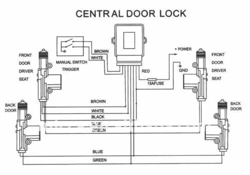 Подключения центрального замка т5 New UNIVERSAL POWER DOOR LOCK ACTUATOR MOTOR KEYLESS 5 Wire 12 Volt 9.8lb Torque